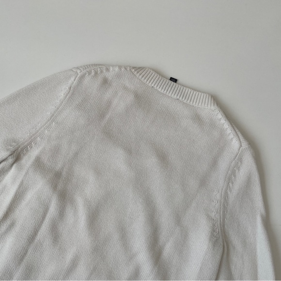 Women's Simply Vera Vera Wang Lace-Up Mock Layer Sweater, Size S Small in Cream - Picture 12 of 14